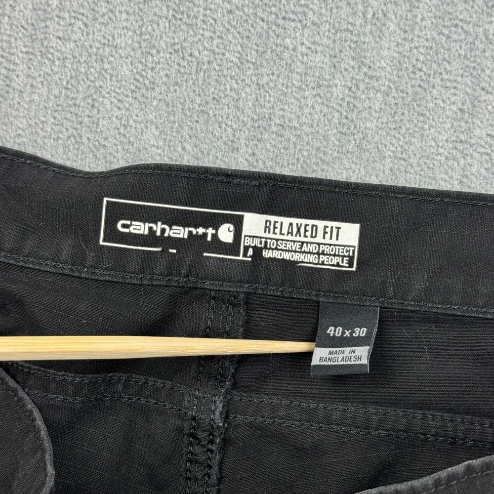 Carhartt Pants Mens 40X30 Relaxed Straight Ripstop Double Knee Cargo 105461‎